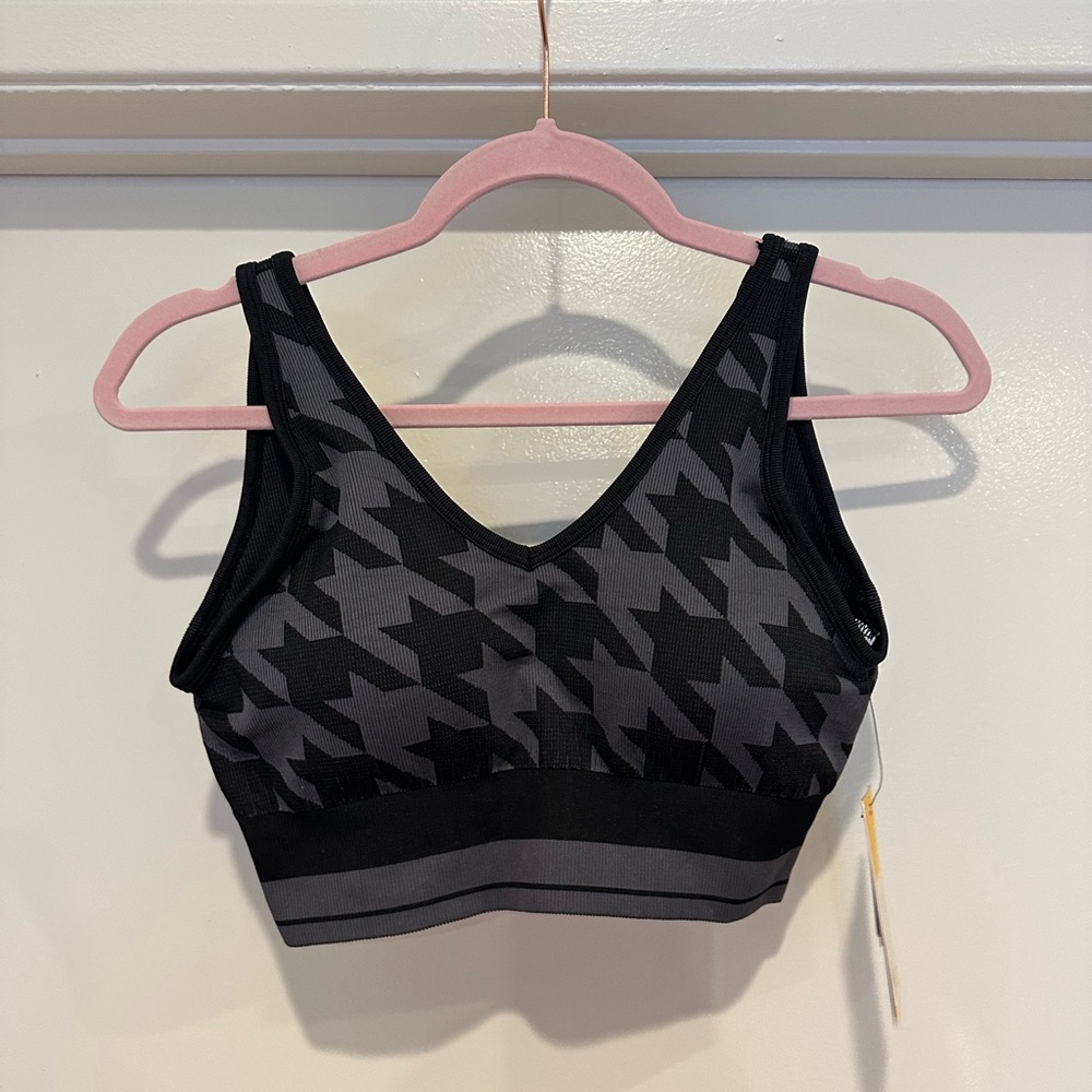 Lole Marlowe Black Houndstooth Women's Sports Bra | New with tags 🏷️